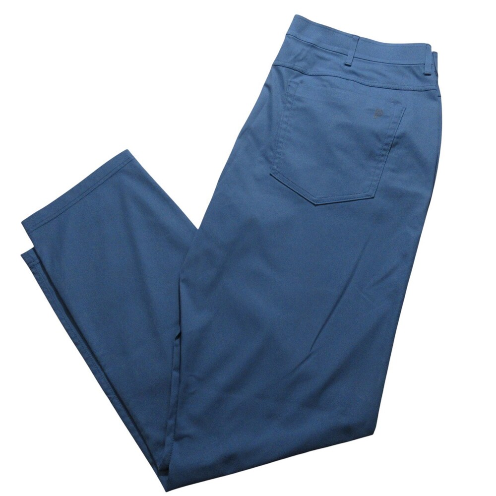 Public Rec Mens Chino Pants 38 X 32 Blue Stretch 100% Polyester Flat